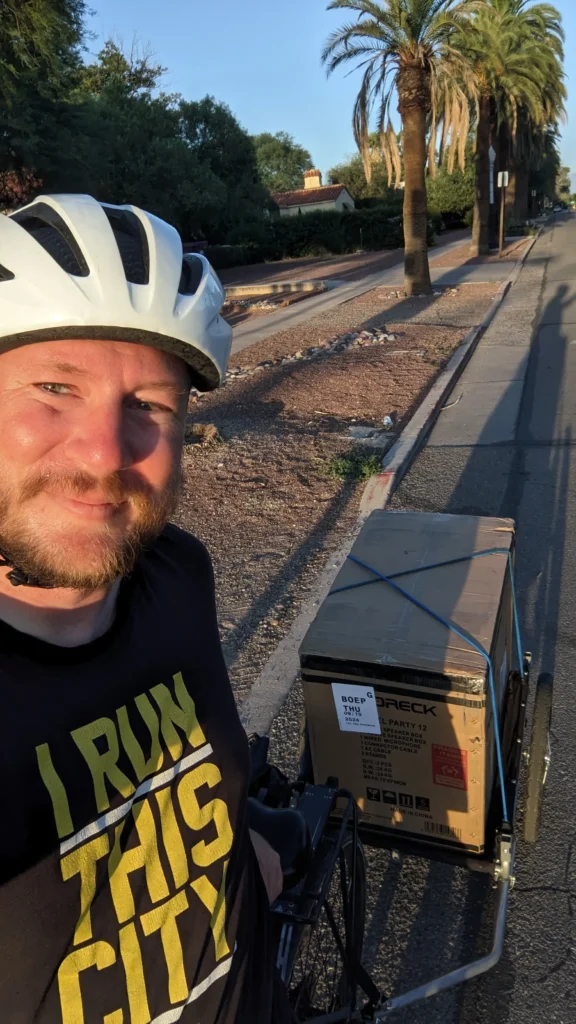Car-Free Tucson with a bike trailer