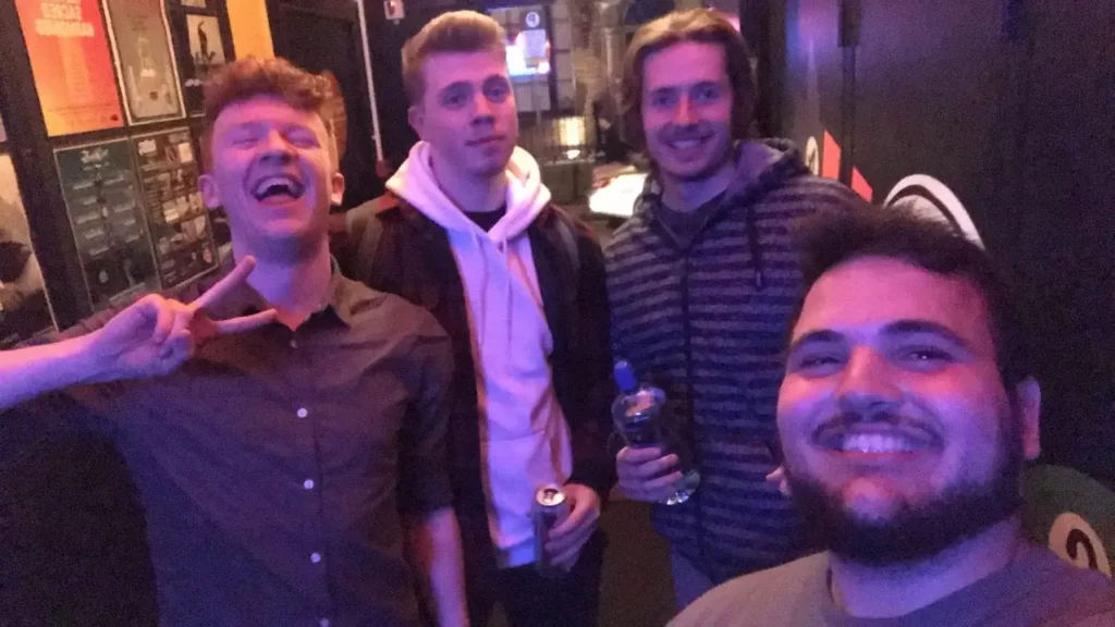 Shawn Thomas in Ireland with irish friends