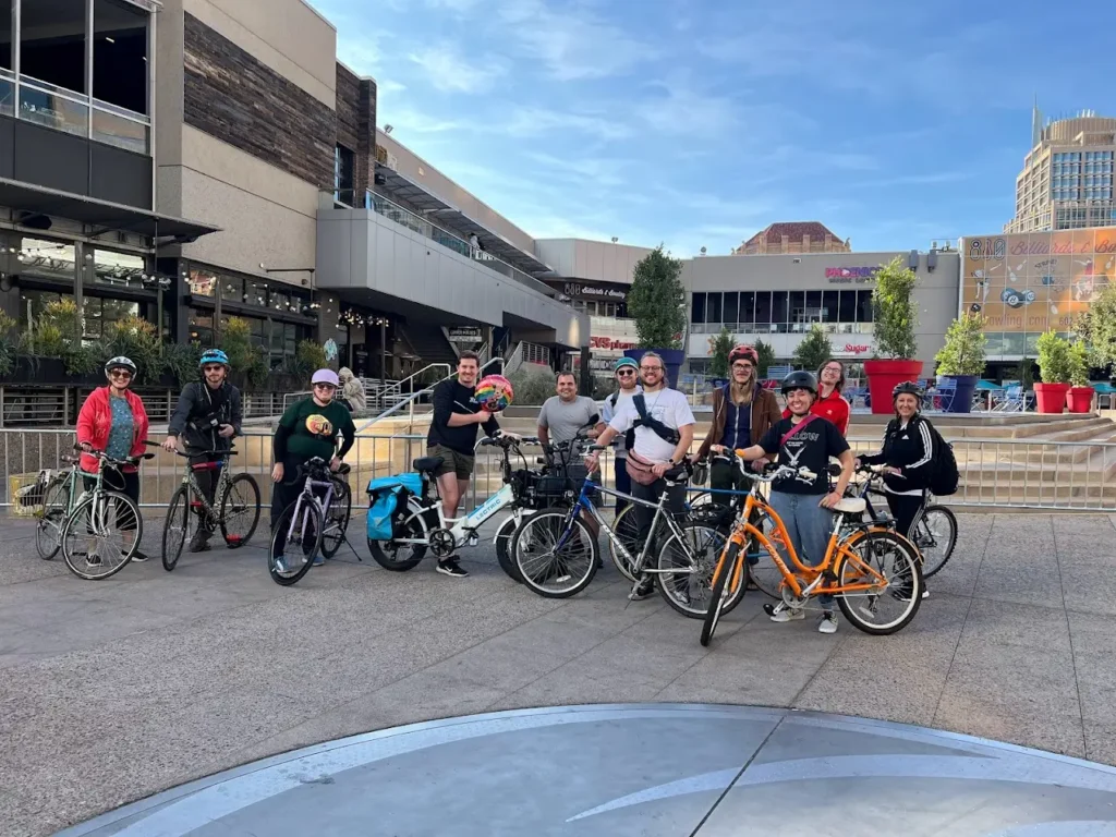 Shawn Thomas biking with friends urbanism